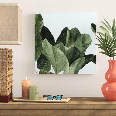 «Celadon Palms I», peinture sur toile tendue