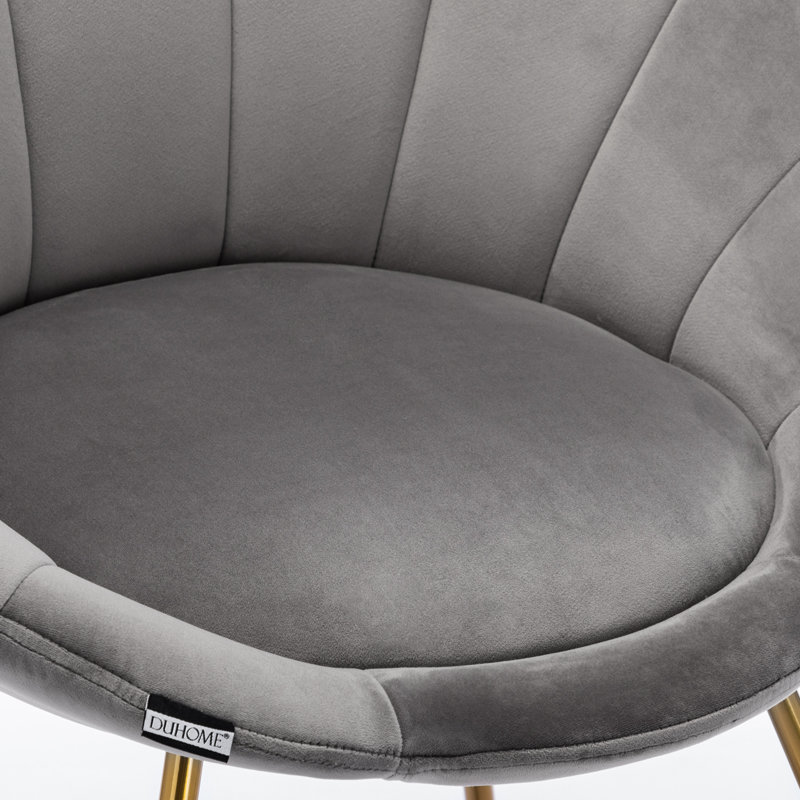 Velvet Accent Chair, Gray Velvet