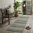 8' Runner Sage Striped Washable Non Skid Indoor Outdoor Runner Rug