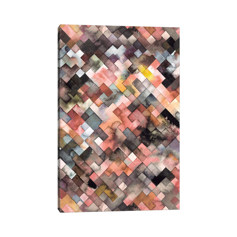 Moody Geometry Rustic by Ninola Design - Wrapped Canvas Gallery-Wrapped Canvas Giclée, 30.48 cm H x 45.72 cm W