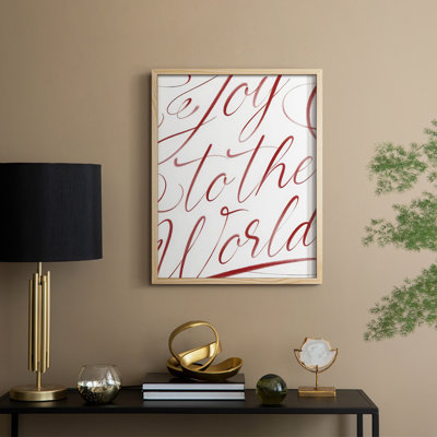 «Joy To The World», reproduction encadrée - bois massif