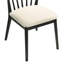 De 2 chaises d'appoint de salle à manger en bois massif noir avec un design rustique et des sièges rembourrés, assemblage simple pour la cuisine ou le coin, 21,84 po de largeur, attrait traditionnel de 25,12 lb, installation rapide-1259729028