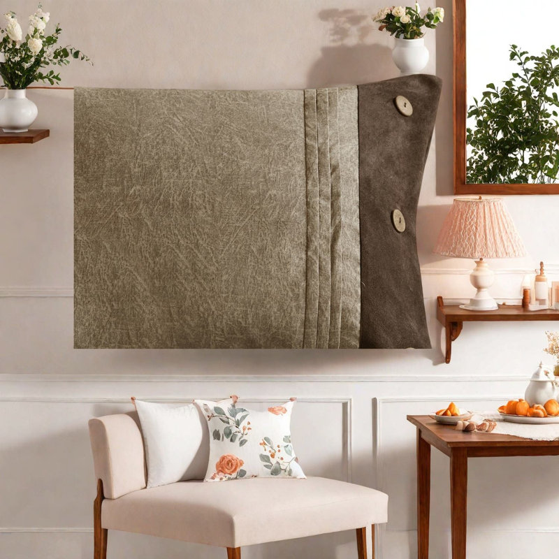 Ensembles de literie luxueux en faux suède brun, assortiment de confort en polyester pour le style chalet