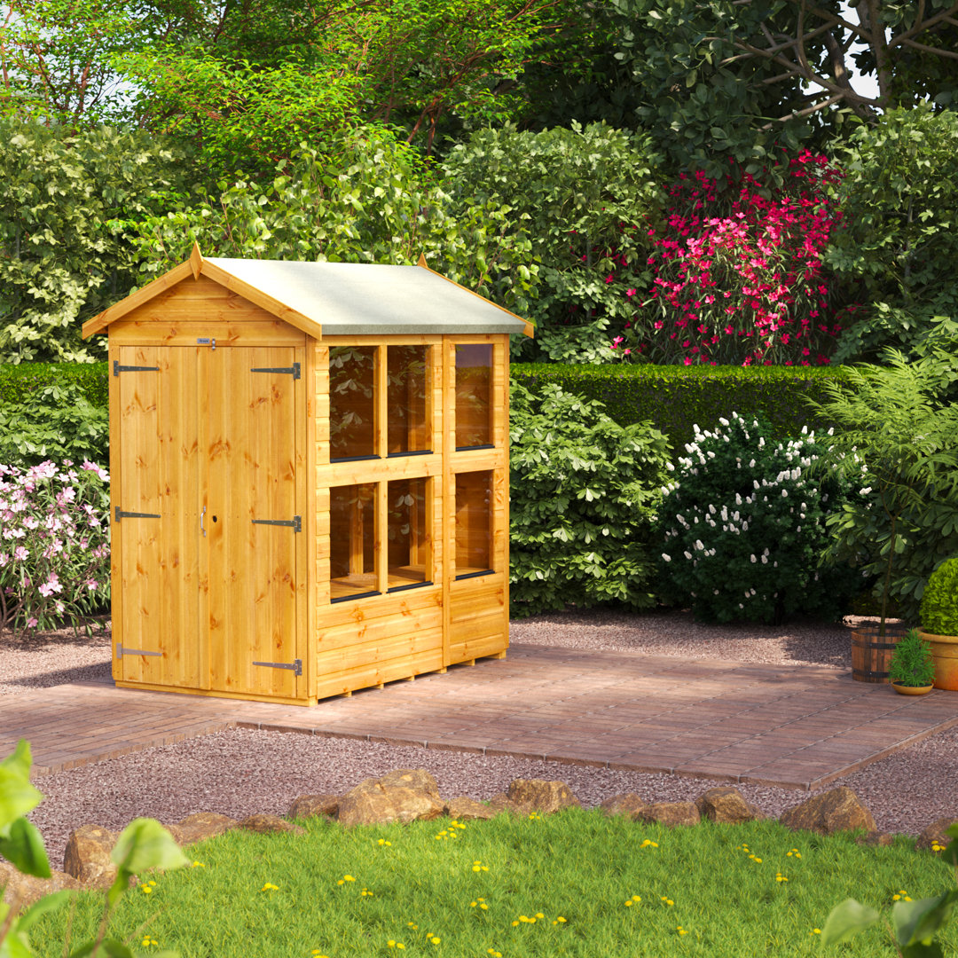 Powersheds 6 x 4ft Timber Tongue & Groove Potting Shed, Double Doors