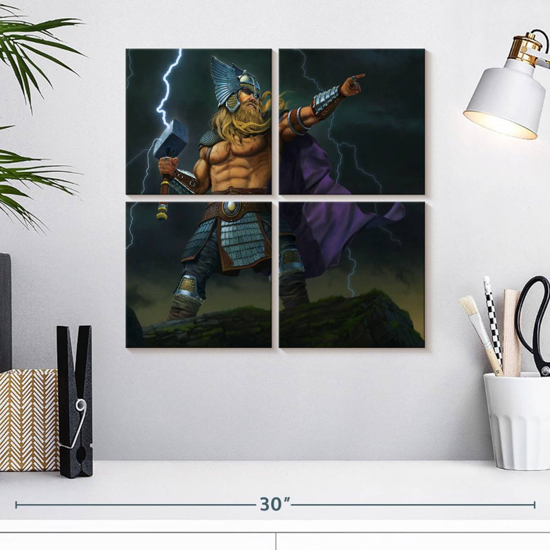 Thor, dieu du tonnerre, H 18 po x l 18 po