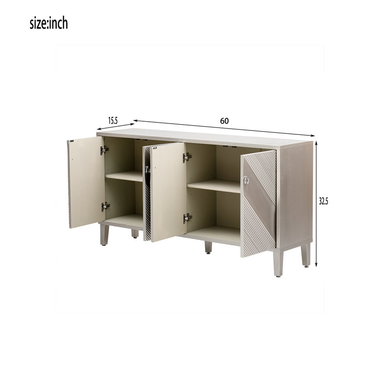 Buffet de 60 po Klazien, Or