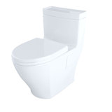Aimes® Universal Height Skirted 1.28 GPF Elongated One-Piece Toilet with CeFiONtect
