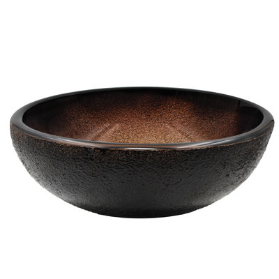 Novatto 12'' Glass Circular Bathroom Sink