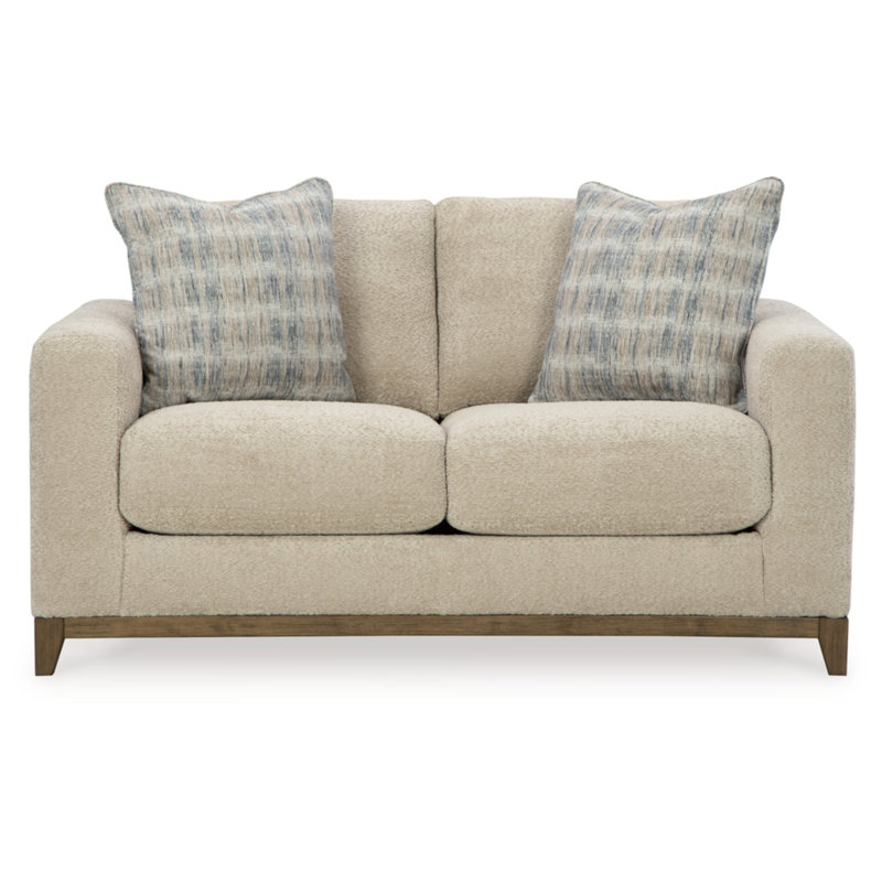 Canapé en chenille, L 67 po + P 40 po + H 21 po