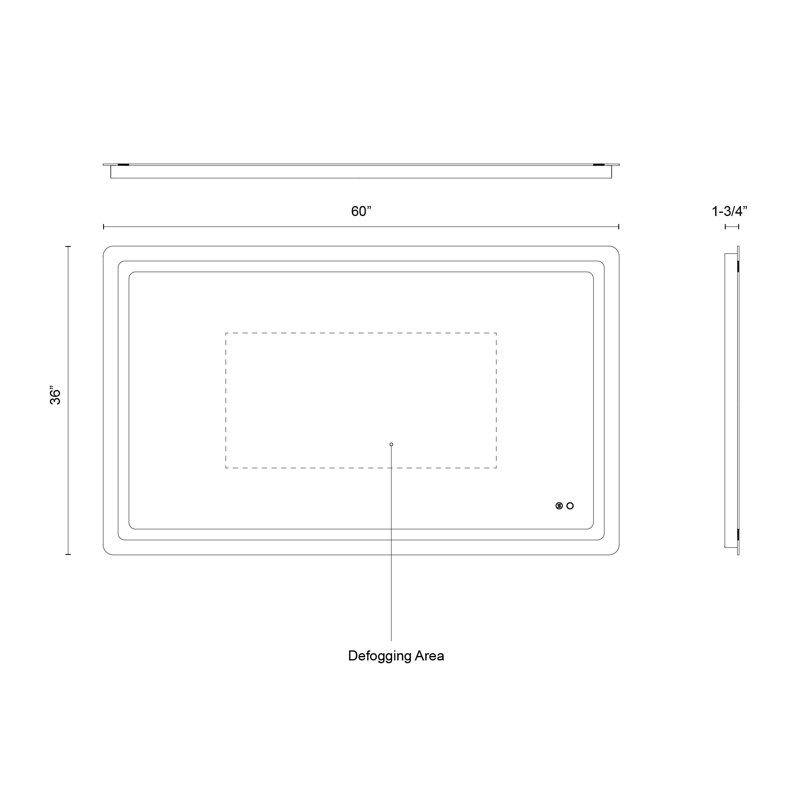 Seneca 60-In Vanity Mirror, 36" x 60"
