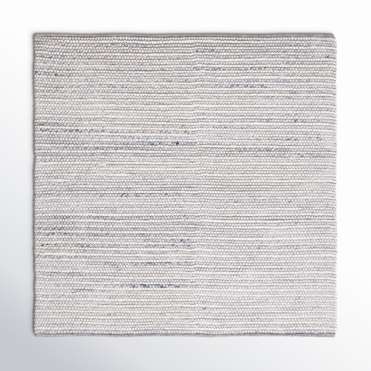 Cleodora Dots Handmade Area Rug in Ivory/Blue