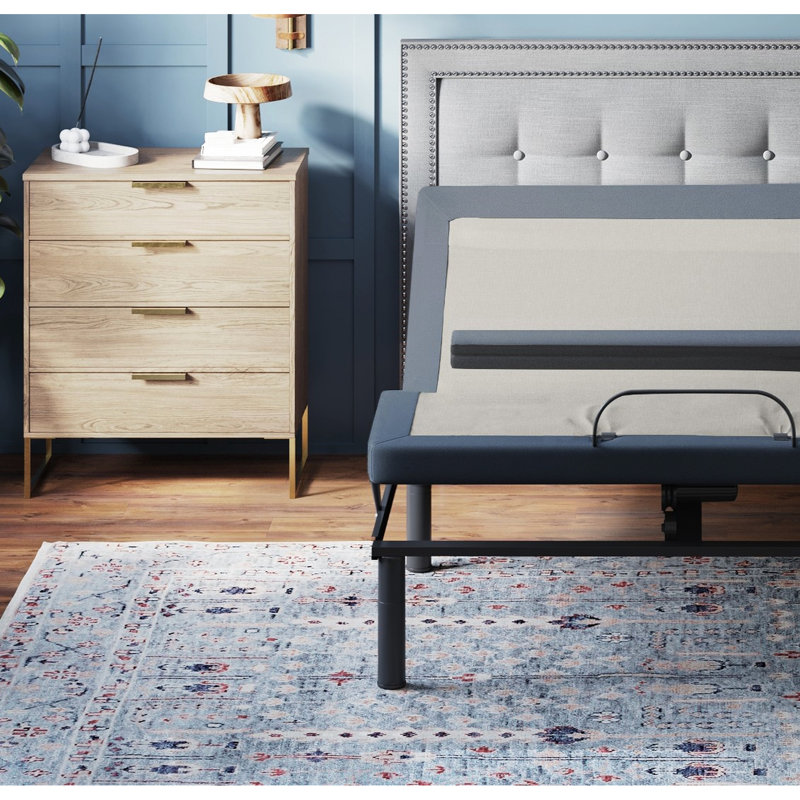 Os65 Adjustable Bed Base: Head/foot Massage, Lumbar Adjust, Folding & Easy Setup Twin Xl Bed: Tilt, 3-level Intensity, Programmable Memory