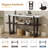 Narrow Console Table with Marble-Effect Top, Retro Entryway Table with Open Shelf, Sofa Table for Entryway, Hallway and Living Room-1675611263