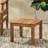 Wood Side Table With Minimalist Appeal, Slat Top, 19.85W X 19.85D 14.56H, Brown, Assembly Required Modern Design Table, Minimalist, 19.85In Width Depth 15In Height,