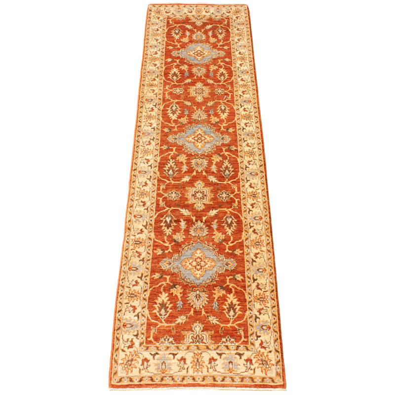 Tapis de couloir unique en laine noué à la main de style nouvel âge 2 pi 8 po x 10 pi 4 po Guurt
