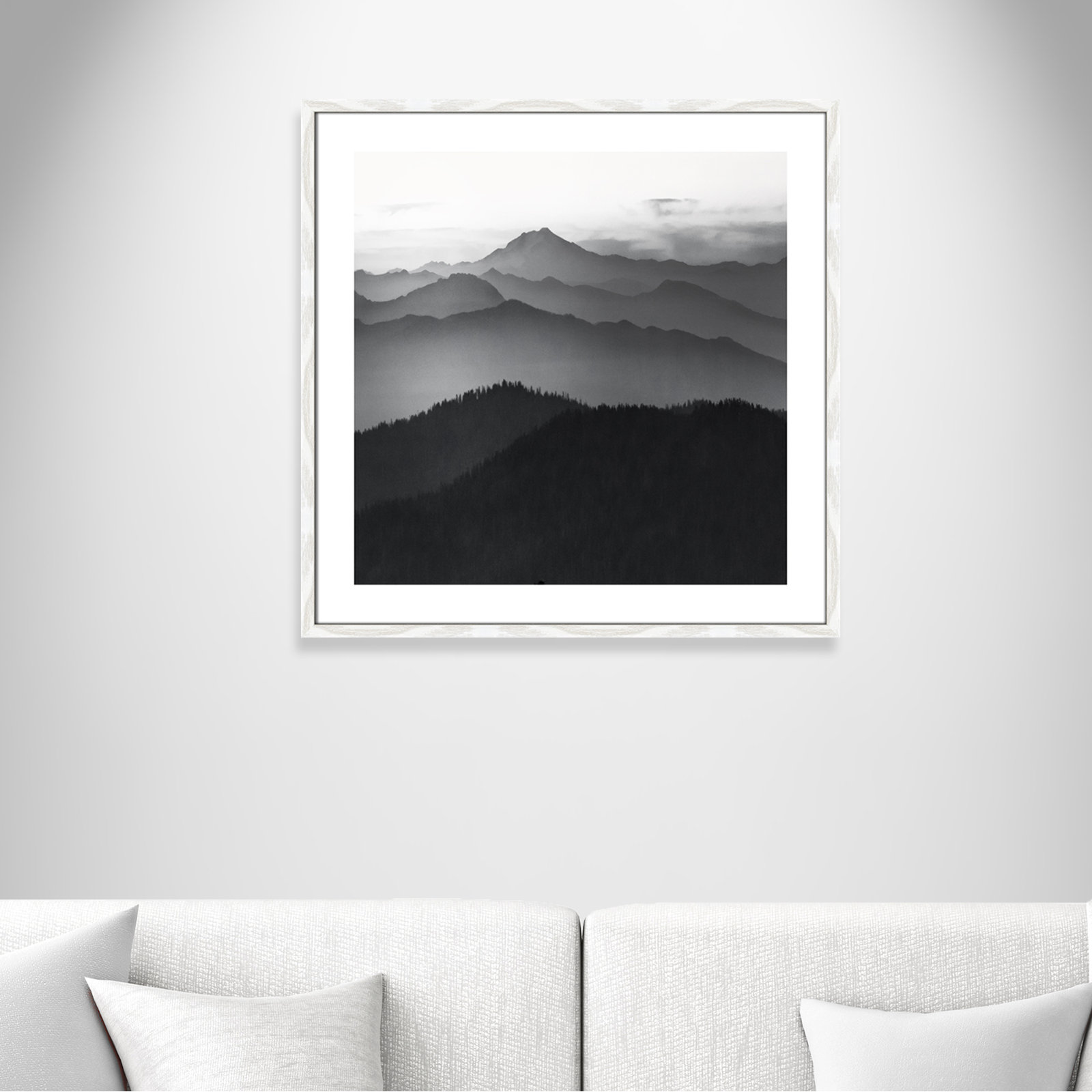 Cascades by Danita Delimont, 27.5" H x 27.5" W x 0.75" D, White Framed