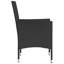  Chaises de patio avec coussins 2 pièces en rotin de polyester noir-433990628