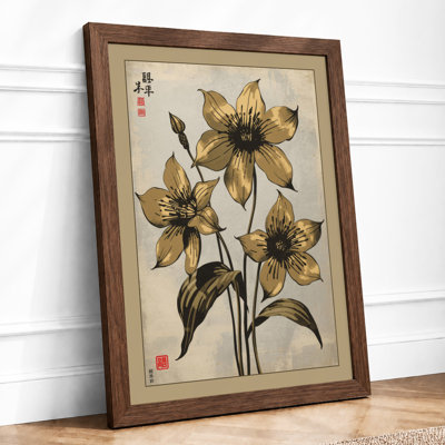 Daffodil Study Botanical - Framed Print