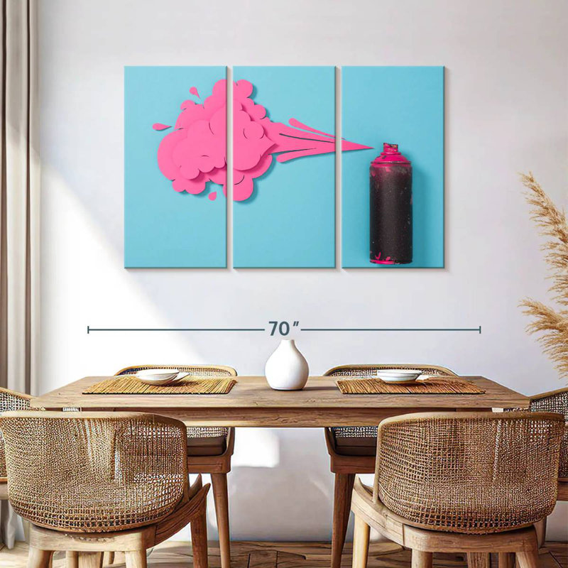 Senne Creative Pink Spray Paint, 36" H x 57" W