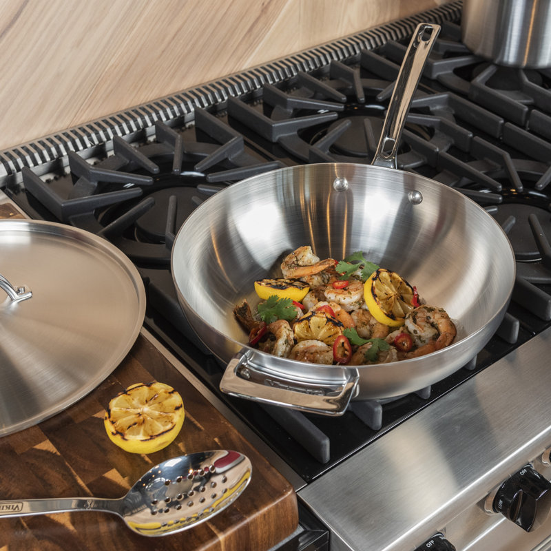 Poêle de chef Viking Professional à 5 plis en acier inoxydable de 12 pouces