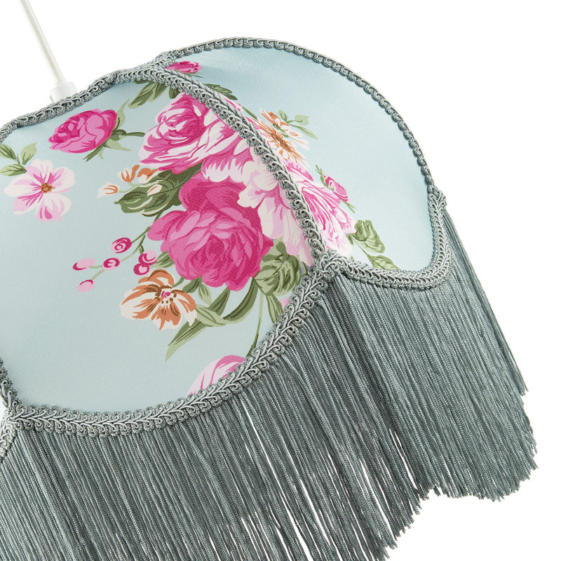 19cm H Fabric Empire Lamp Shade ( No Direct Attachment Method ) in Teal