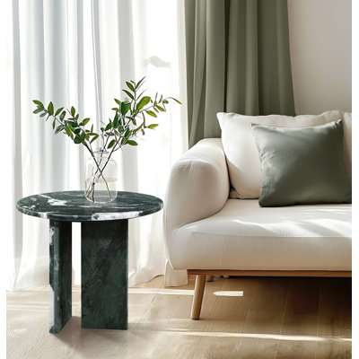 Table basse en marbre naturel vert, petite table, table de salon, pierre naturelle, marbre véritable, marbre véritable