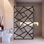 47 In W x 75 In H French Black Silk Screen Frameless Glass Shower Panel