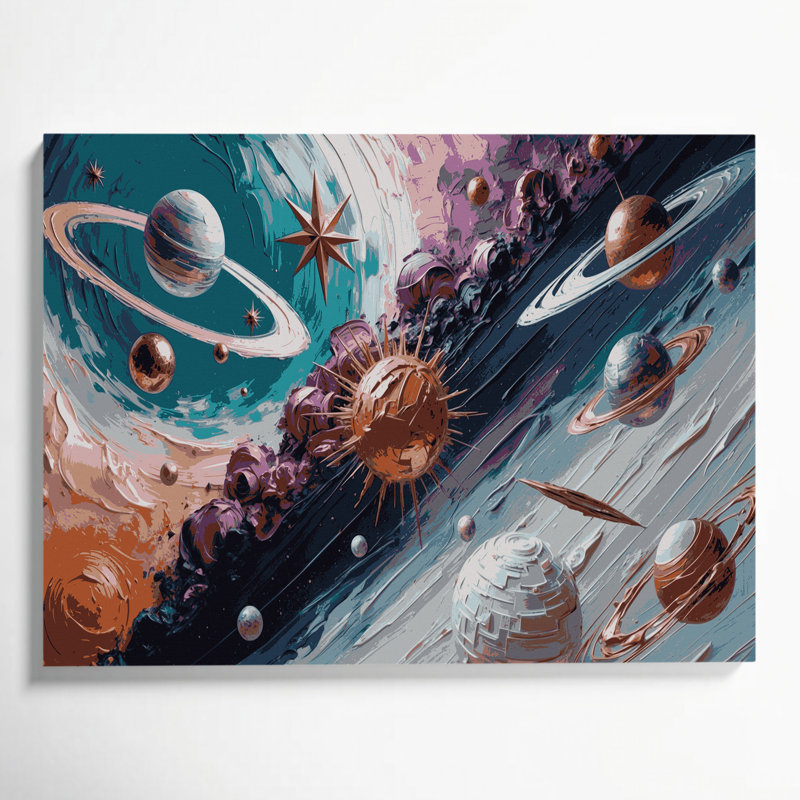 Art mural sur toile gris, H 16 po x l 20 po