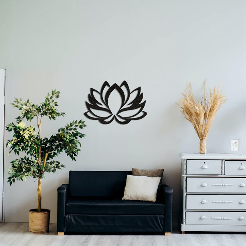 Lotus Flower Wall Décor, 12.5" H x 18" W x 0.06" D