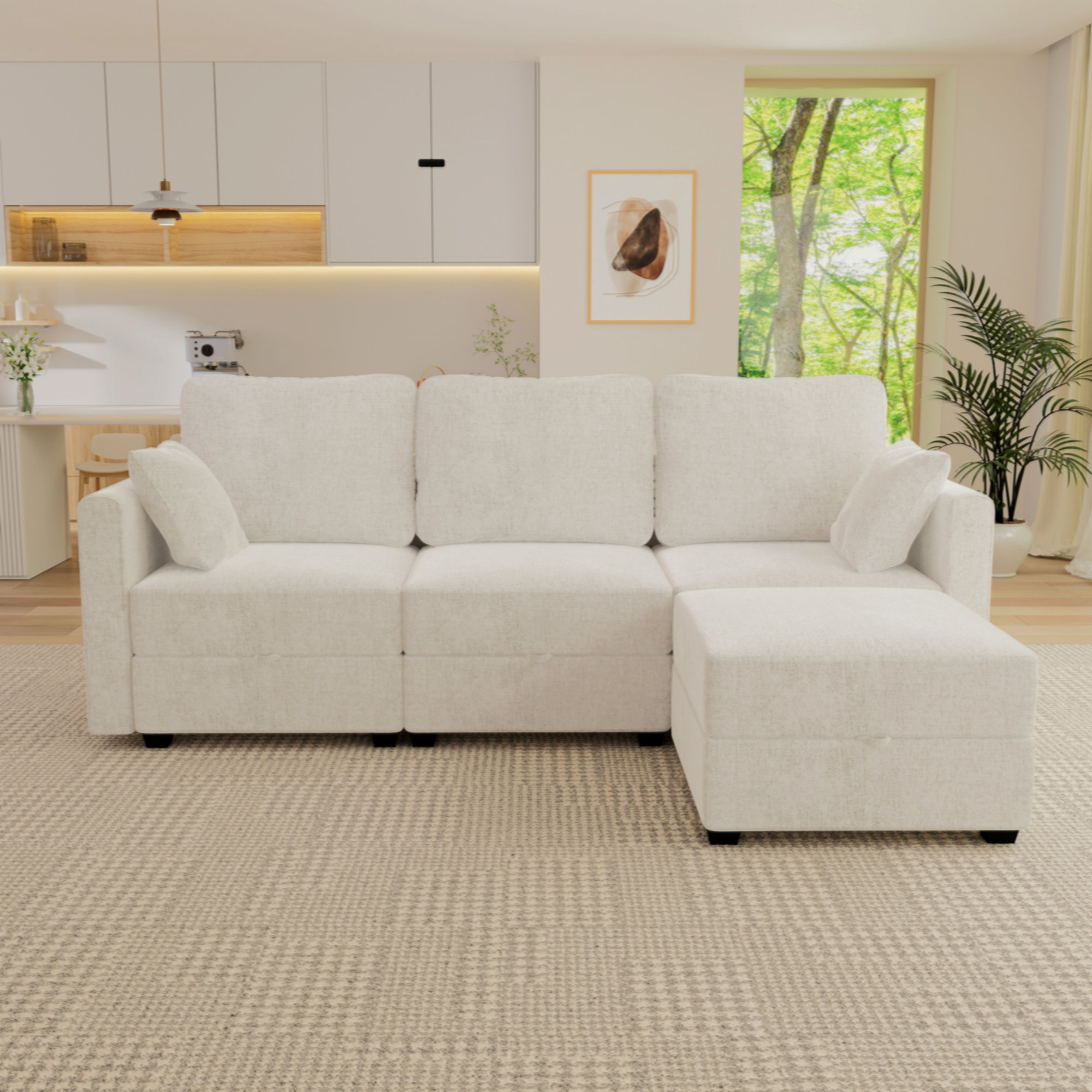 Latitude Run® Modular Sectional Sofa Convertible L Shaped Sofa Couch ...