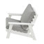 Canapé d'extérieur simple avec coussin pour toutes les saisons HiPS, blanc / gris