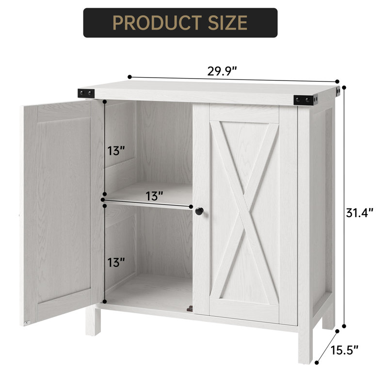 76cm Sideboard, White