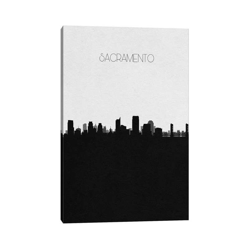 Sacramento, California City Skyline 1 Piece Wrapped Canvas Painting, 66.04 cm H x 45.72 cm W x 1.91 cm D