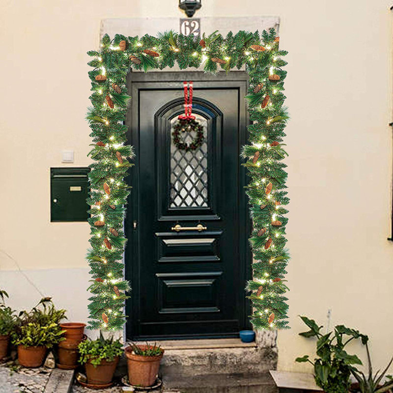 Carolina 108'' in. Lighted Faux Garland