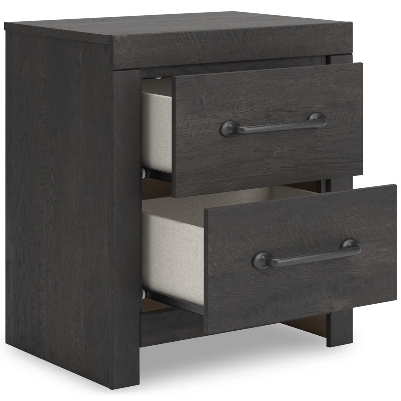 Kaysah 2 Drawer Nightstand, Gray