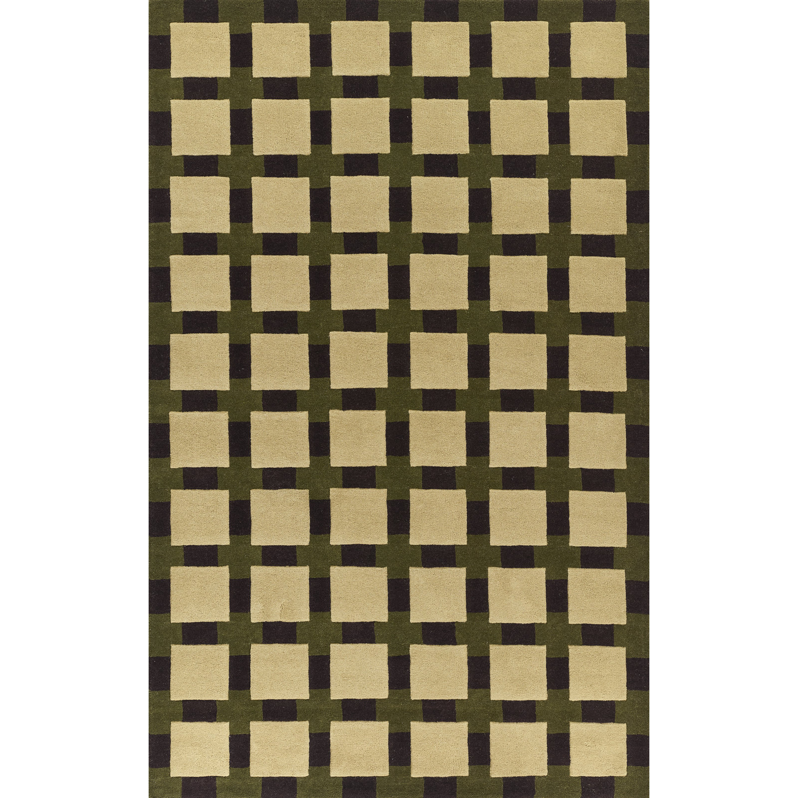 Bauhaus Hand Tufted Area Rug, Runner 2'3" x 8', Green