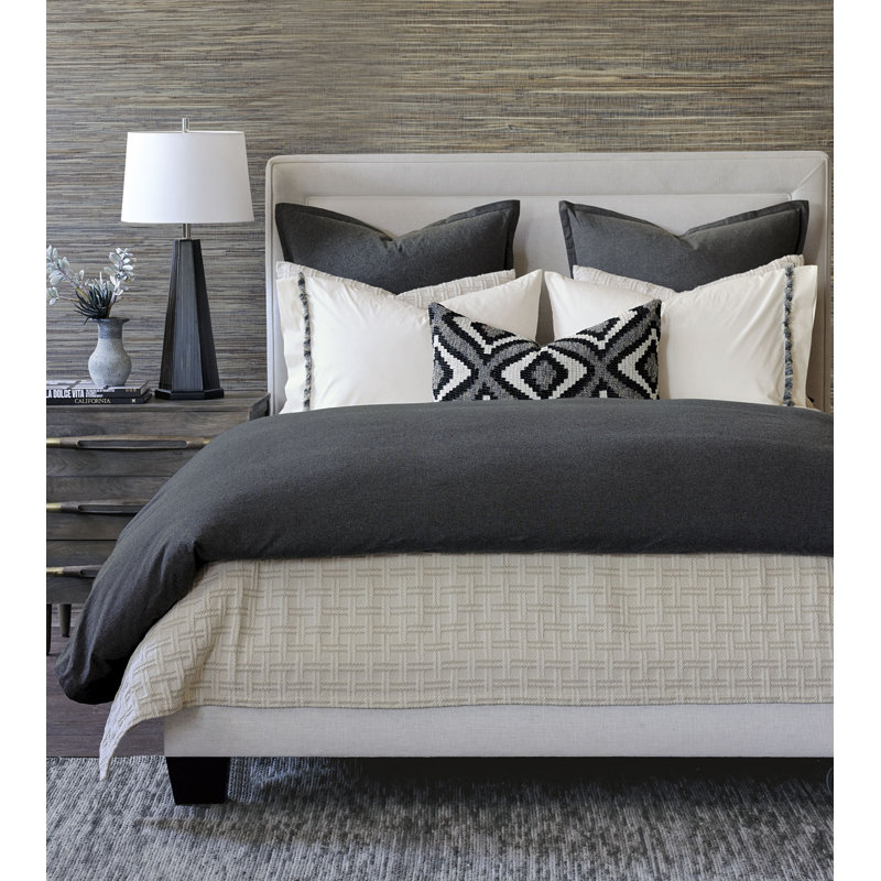 Monterosa Modern Farmhouse Cotton Percale Checkered Coverlet, Cal. King Coverlet
