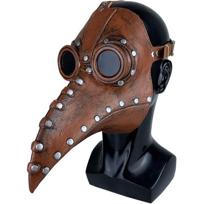 Plague Doctor Bird Mask Long Nose Beak Cosplay Steampunk Halloween Costume Props Latex Material