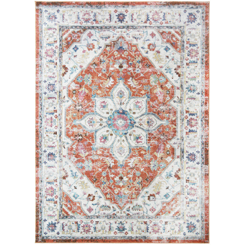 Tapis orange Beckette, Rectangle 9 pi 2 po x 12 pi 10 po