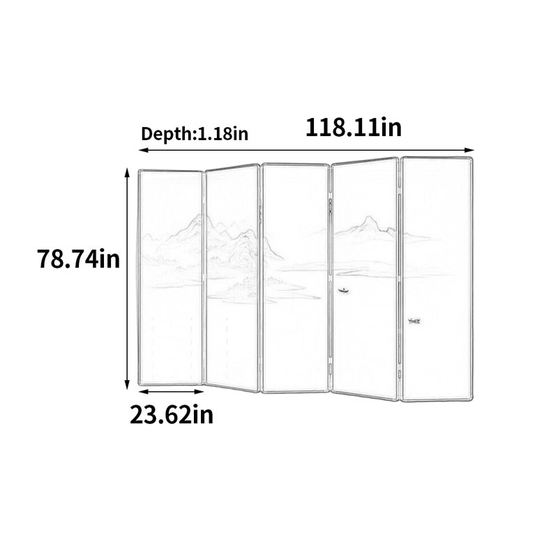 Paravent tendance et élégant, H 78,74 po x L 118,11 po