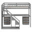 Lit mezzanine en bois avec bureau, 2 commodes et éclairage DEL - Lit de rangement peu encombrant -1846463955-1846463959