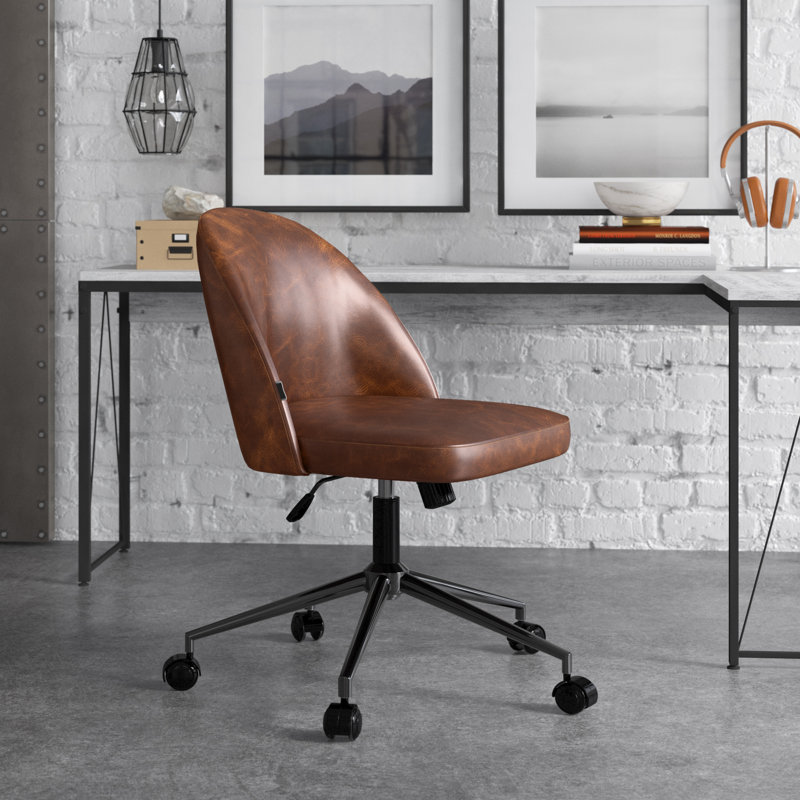 Chaise de travail Abderdeen, Brun jaunâtre