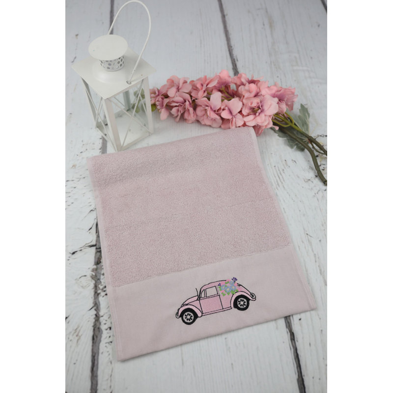 Serviette 100% coton Bentzion, Rose cendré / rose