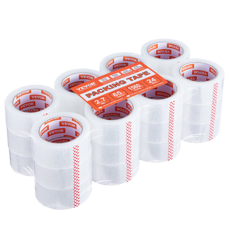 Clear Packing Tape, 3 inches Core,  1.88 Inches x 65 Yards Packing Tape, 2.7 Mil Thick, Heavy Duty Packaging Tape Designed for Moving, Storage and Packing, Shipping and Mailing, Office