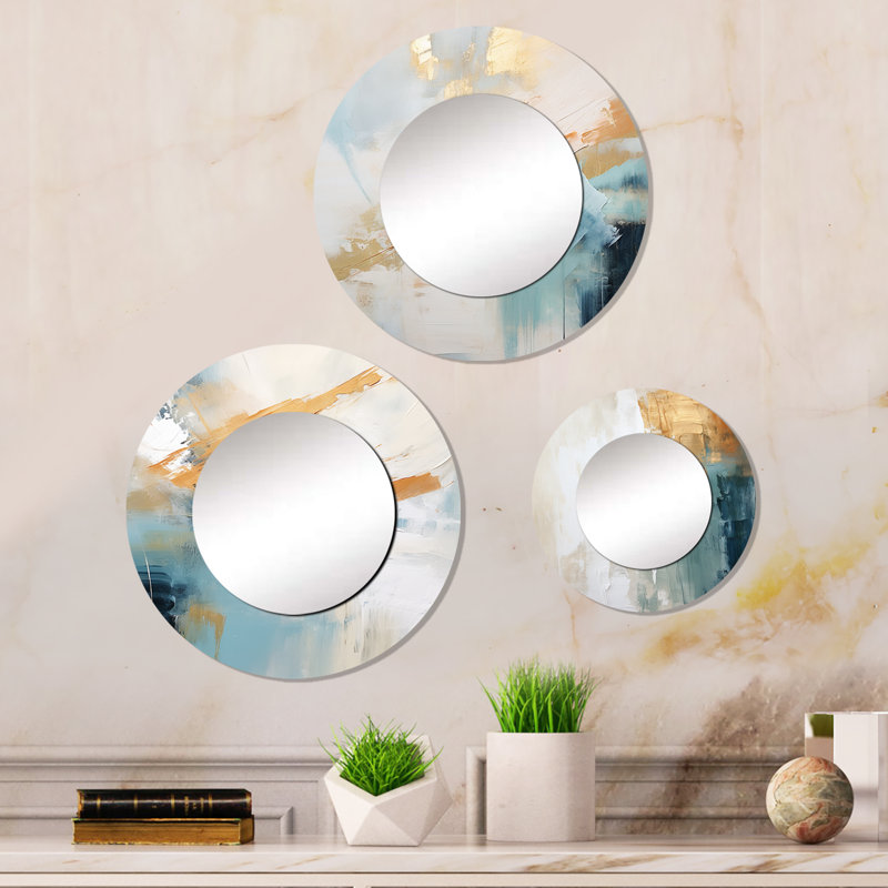 Elenka Metal Round Mirror