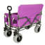 Chariot pliable robuste 3-en-1 avec banquette, rangement et roues tout-terrain - capacité de 500 lb, mauve