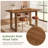 Farmhouse 63" Solid Wood Bar Table, Rectangular Counter Height Table with Open U-Shape Legs