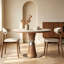 Table vintage en pierre frittée en forme de sablier-577385270