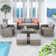Wicker 7 - Person Patio Conversation Sets with Cushions