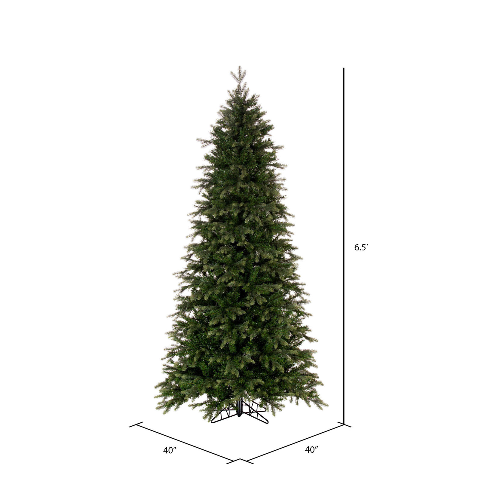 Slim Cashmere Flocked Pine Christmas Tree, 6.5 ft